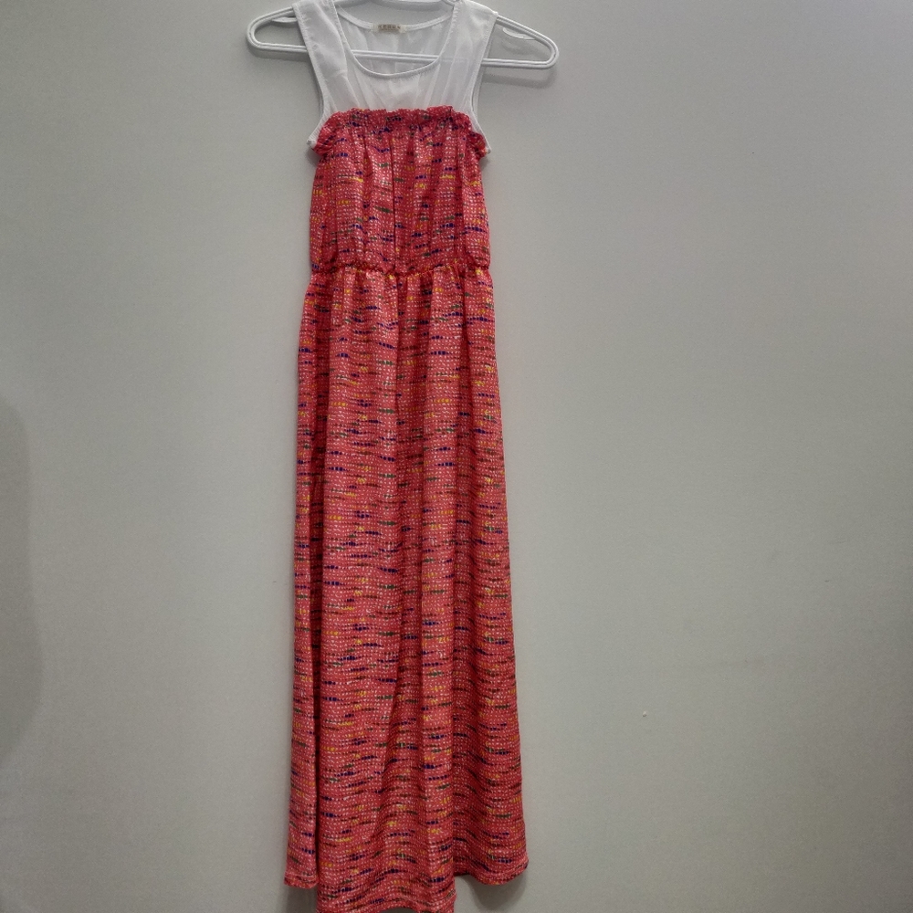 Keren Made in Korea Maxi Hot Pink Print Maxi Dress
